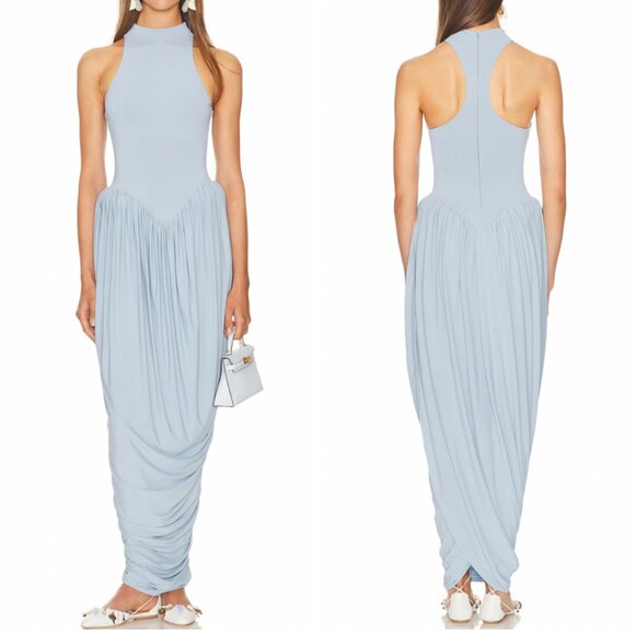 HELSA THE DUCHESS BLUE Blue Midi Dress - Picture 2 of 9